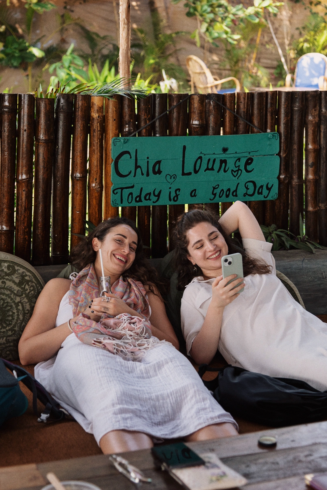 Chia Lounge restaurant surrounded by palms